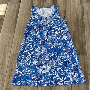 Lilly Pulitzer Blue and White Floral Dress